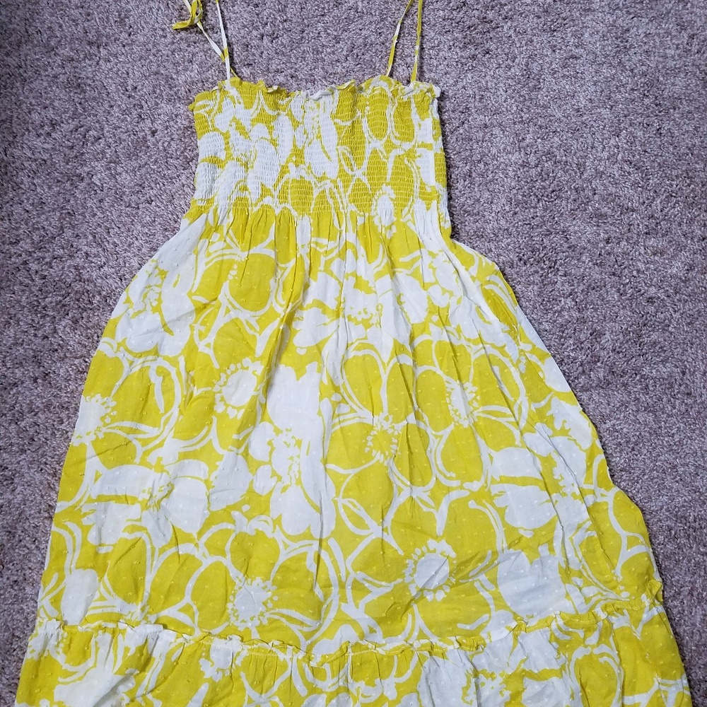 J crew yellow swim cover/ sundress